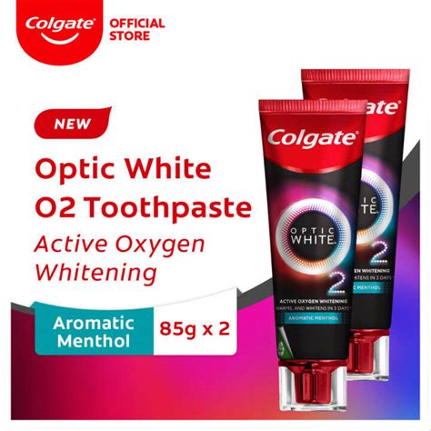 Colgate Optic White O2 Aromatic Menthol Whitening .